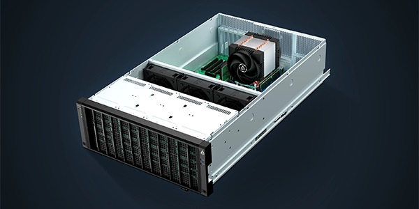Cooler in 4U server rack.