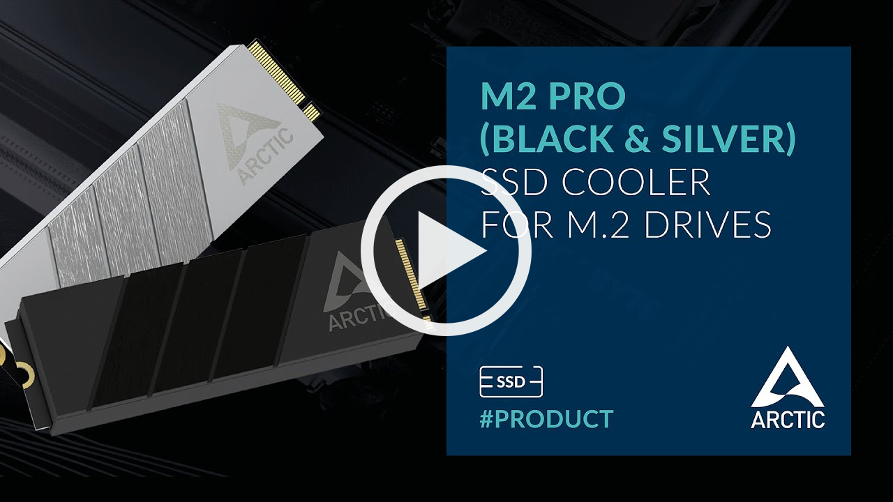 thumbnail image 2 of Arctic M2 Pro Heatsink Cooler For M.2 2280 SSD – Black, ACOTH00001A 2 of 6