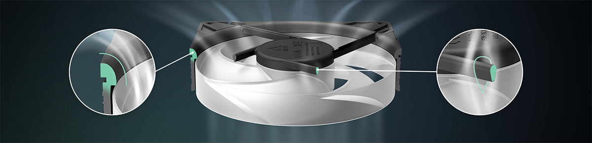Image of different parts of fan showing how airflow operates.