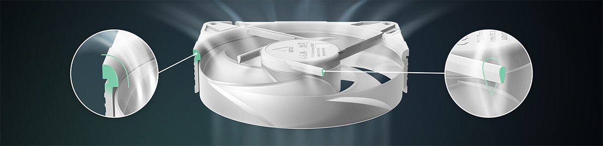 Image of different parts of fan showing how airflow operates.