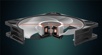 Image of internal fan components.