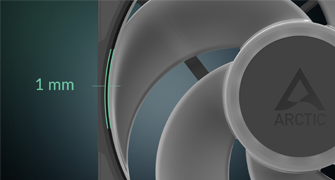 Close up image of fan gap.