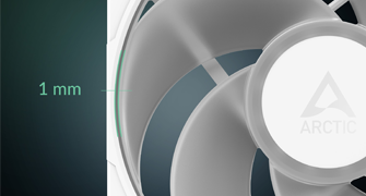 Close up image of fan gap.