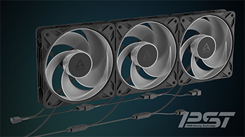 Image of fans linked together via cables.