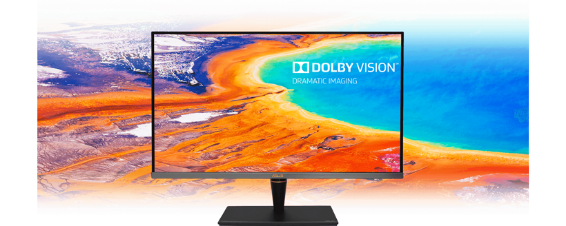 Dolby Vision on ASUS PA32UCX-PK display with vibrant coastline and blue waters