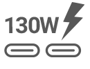 Flexible fast charging icon.