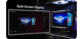 Image showing split screen on LCD screen