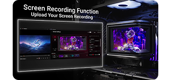 Image showing screen recording on LCD screen
