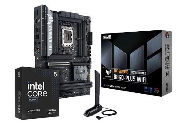 ASUS TUF GAMING B860-PLUS Wi-Fi + Intel Core Ultra 5 250K Plus CPU Bundle.