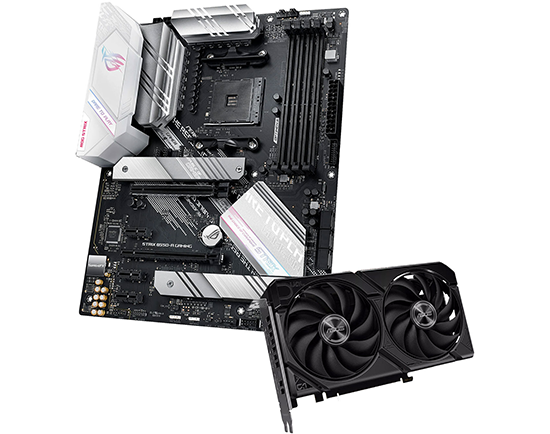AMD Radeon RX 9060 XT Graphics Card and ASUS ROG STRIX B550-A GAMING Bundle