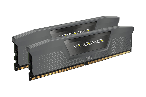 Hero angle of CORSAIR Vengeance Grey memory.