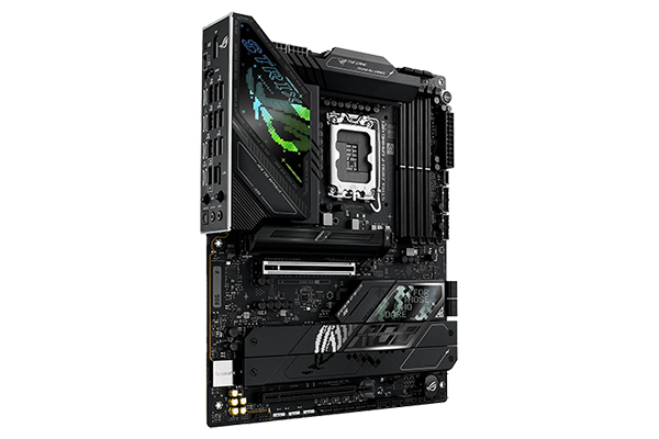 Hero angle of ROG STRIX Z890-F GAMING WIFI motherboard.