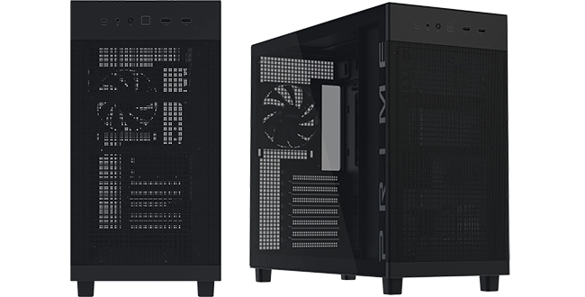 Prime AP303 TG Black Mid Tower Tempered Glass PC Case from ASUS