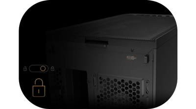 security lock on back of case for durability