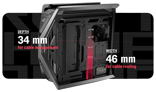 ASUS ROG Hyperion GR701 EATX Full-Tower Computer case with semi-Open  Structure, Tool-Free Side Panels, Supports up to 2 x 420mm radiators,  Built-in