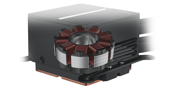 3-Phrase Motor Pump illustration, revealed inside ProArt LC 240 pump body.