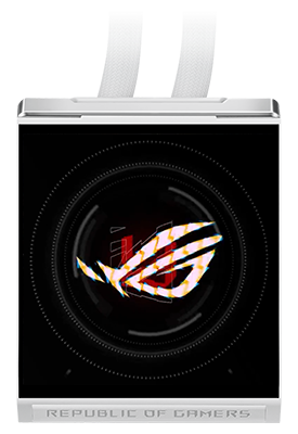 ROG logo on the ROG Strix SLC IV LCD screen.