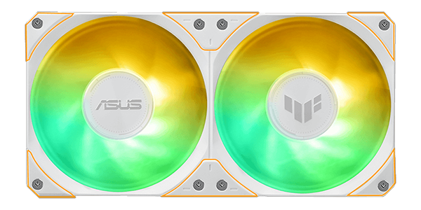 Fans on the TUF Gaming LC III cooler.