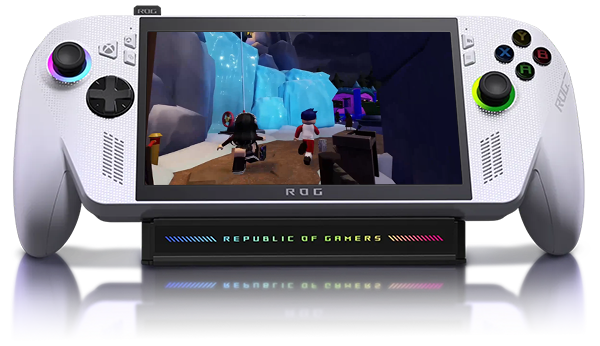 ROG Xbox Ally with game open to feature its clear display