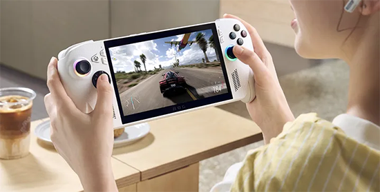 User playing ROG Xbox Ally to highlight graphics