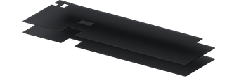 Two Removable PORON® Dampening Foams