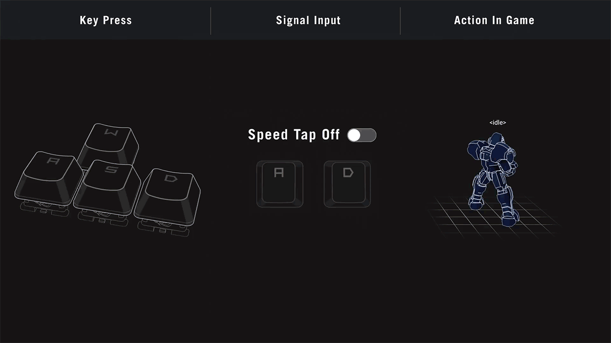 Gif Image showing SpeedTap mode on and off