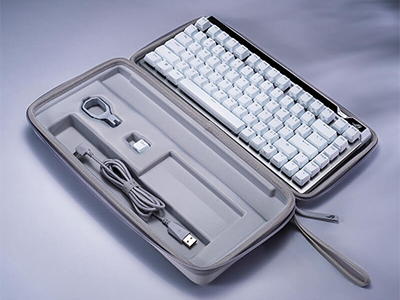 Custom-fit carry case.