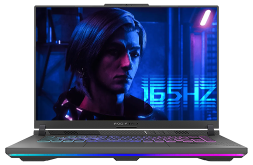 G16 laptop, displaying PKD with 165Hz overlayed over the screen