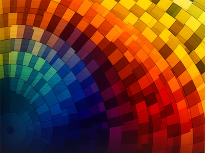 Radial RGB mosaic colourwheel.