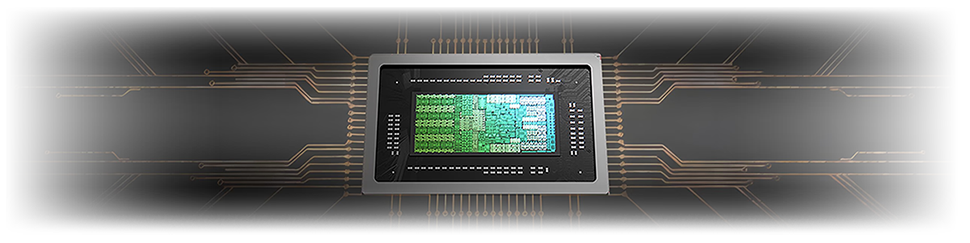 High-angle view rendering of RTX Spark superchip atop a PCB.