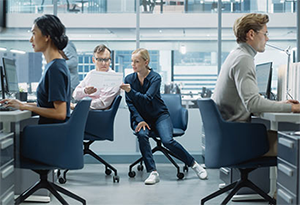 Lifestyle image of people in an office