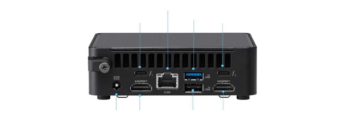 IO Ports on the Back