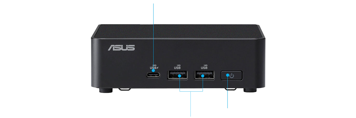 IO Ports on the Front