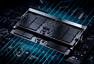 DDR5 CSODIMM chip with die removed