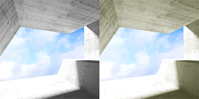 sky view of concrete structures