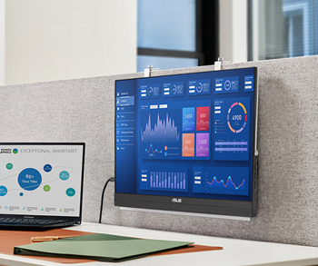 Monitor hooked to office seperator