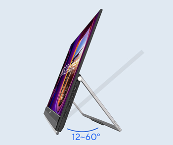 monitor with kickstand folded out