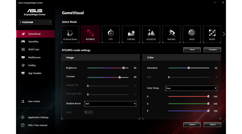 ASUS DisplayWidget Center