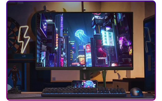 美品 ASUS ROG XG27ACS モニター WQHD/180Hz ROG Strix XG27ACS-W, a WQHD/180Hz white gaming monitor, now