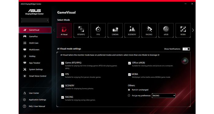 DisplayWidget Center Software