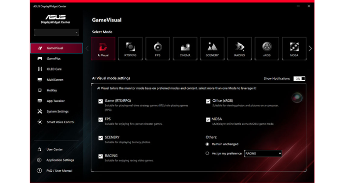 DisplayWidget Center Software