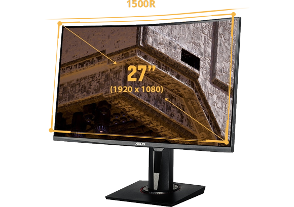 ASUS TUF 27" WQHD 165Hz FreeSync Curved Gaming Monitor LN104991 - VG27WQ | SCAN UK