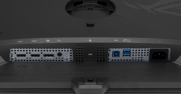 under side of the gaming monitor