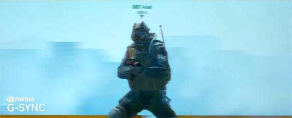 GSYNC Pulsar mode on - showing sharp gameplay of Counter Strike. 