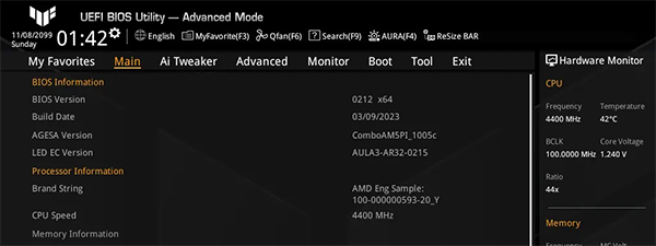 Advanced mode