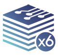 Six-Layer PCB Design icon.
