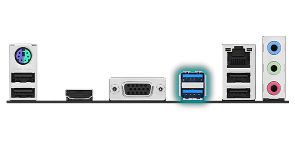 USB 3.2 Gen 1 Type-A connectivity