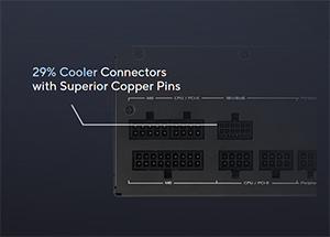Close up image of copper pins