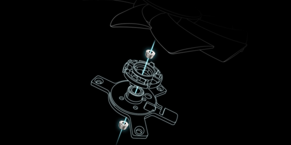 Outline of the dual ball bearings in the PSU fan.