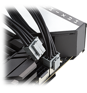 Prime PSU power connector plugged into Maximus motherboard.